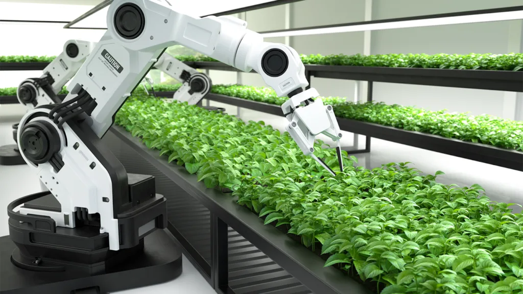 robot arm being used in agriculture